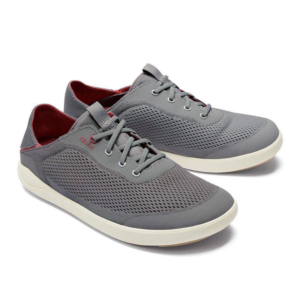 Zapatos Olukai Moku Pae - Zapatillas Hombre Grises 20718-945